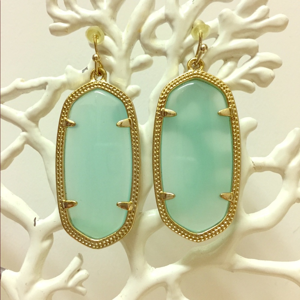 Kendra Scott Elle Earrings - Chalcedony Green